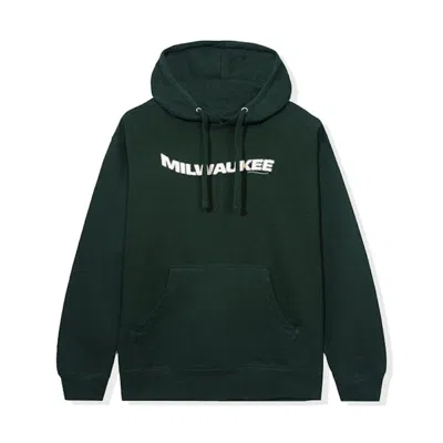 Pre-owned Anti Social Club Men's  Milwaukee Hoodie In Greeb In Green