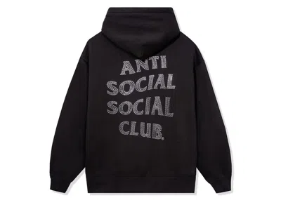 Pre-owned Anti Social Club Men's  Mind Game Nailhead Premium Heavyweight Hoodie In Coal In Black