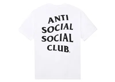 Pre-owned Anti Social Club Men's  Mind Game Tee Shirt In White