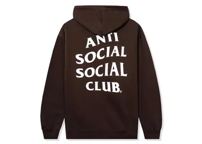 Pre-owned Anti Social Club Men's  Mind Games Hoodie In Brown