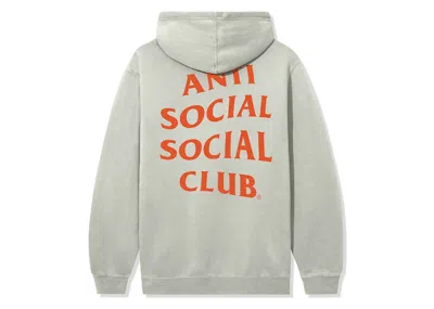Pre-owned Anti Social Club Men's  Mind Games Hoodie In Dusty Sage In Green