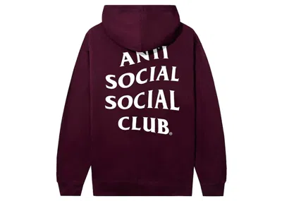 Pre-owned Anti Social Club Men's  Mind Games Hoodie In Maroon In Burgundy