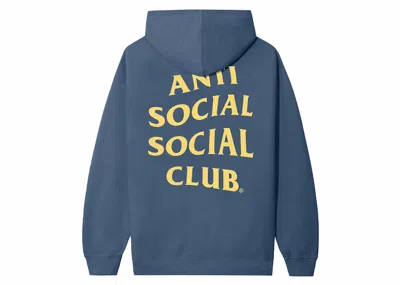 Pre-owned Anti Social Club Men's  Mind Games Hoodie In Storm Blue