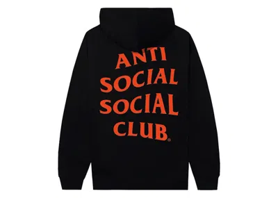 Pre-owned Anti Social Club Men's  Mind Games Hoodiein Black/orange