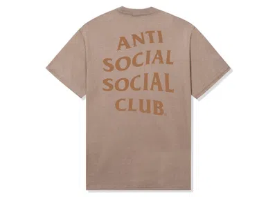 Pre-owned Anti Social Club Men's  Mind Games Tee Shirt In Sand