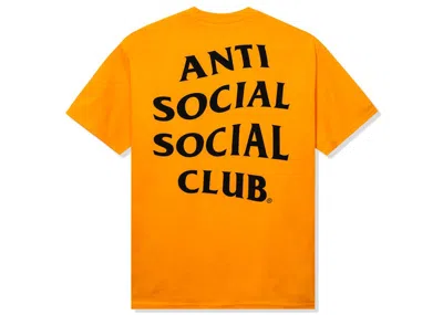 Pre-owned Anti Social Club Men's  Mind Games Tee Shirt In Yellow