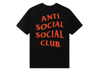Pre-owned Anti Social Club Men's  Mind Games Tee Shirtin Black/orange