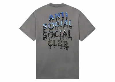Pre-owned Anti Social Club Men's  Mind Melt Tee Shirt In Grey In Gray