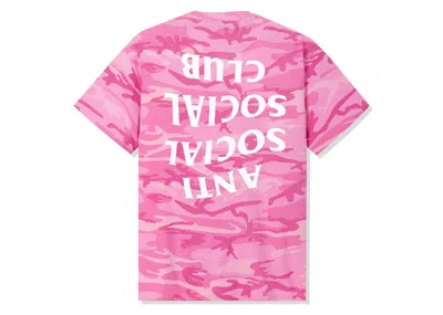 Pre-owned Anti Social Club Men's  Mind Play Tee Shirt In Pink Camo
