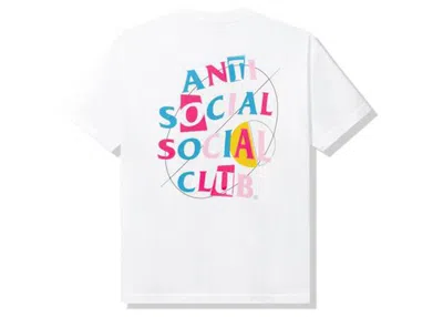 Pre-owned Anti Social Club Men's  Mood Bored Tee Shirt In White