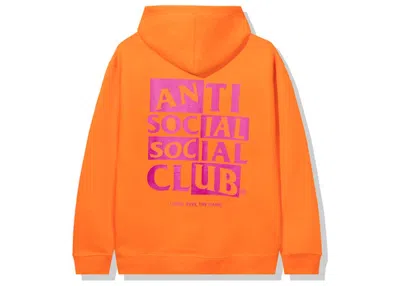 Pre-owned Anti Social Club Men's  Muted Hoodie In Orange