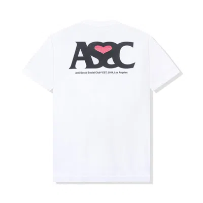 Pre-owned Anti Social Club Men's  Negative Space T-shirt In White