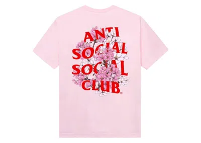 Pre-owned Anti Social Club Men's  Nihon Japan Exclusive Drop Tee Shirt In Pink