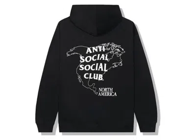 Pre-owned Anti Social Club Men's  North America Hoodie In Black