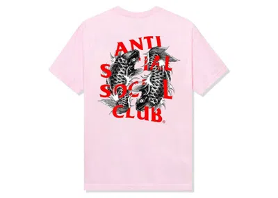 Pre-owned Anti Social Club Men's  Omakase Tee Shirt In Pink