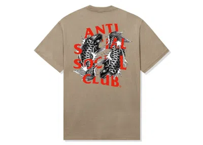 Pre-owned Anti Social Club Men's  Omakase Tee Shirt In Sand