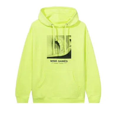 Pre-owned Anti Social Club Men's  Open Minded Hoodie In Neon Green