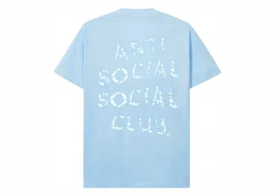 Pre-owned Anti Social Club Men's  Partly Cloudy T-shirt In Blue