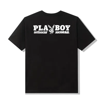 Pre-owned Anti Social Club Men's  Playboy Checkered T-shirt In Black
