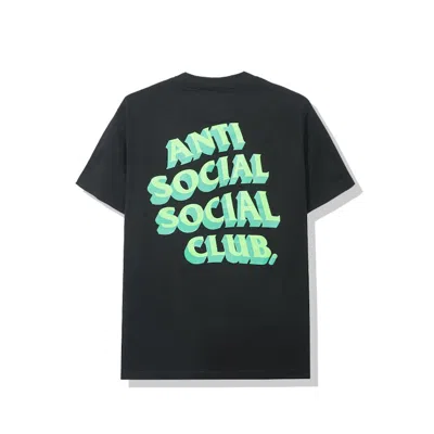 Pre-owned Anti Social Club Men's  Popcorn Tee Shirt In Black