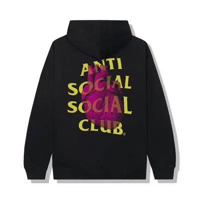 Pre-owned Anti Social Club Men's  Pulse Check Hoodie In Black