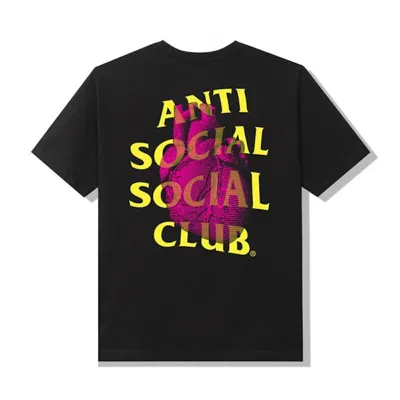 Pre-owned Anti Social Club Men's  Pulse Check T-shirt In Black