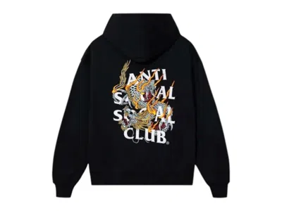 Pre-owned Anti Social Club Men's  Quivering Liquids Hoodie In Black