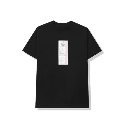 Pre-owned Anti Social Club Men's  Read Receipts Tee Shirt In Black