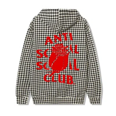 Pre-owned Anti Social Club Men's  Rose Mary Hoodie In Houndstooth In Multi