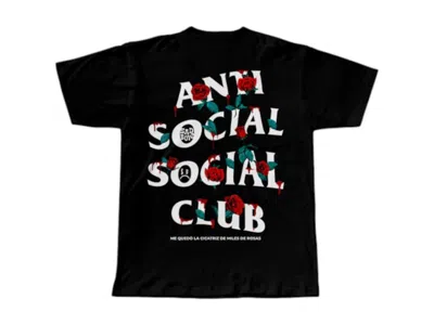 Pre-owned Anti Social Club Men's  Sadboyz Miles De Rosas Tee Shirt In Black