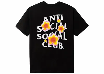 Pre-owned Anti Social Club Men's  Seeing The Feeling Tee Shirt In Black