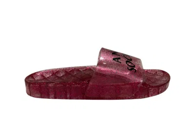 Pre-owned Anti Social Club Men's  Slide Everything Glitters At The Beginning Sneakers In Pink