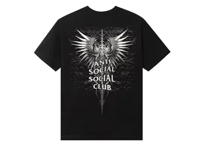 Pre-owned Anti Social Club Men's  Solace Tee Shirt In Black