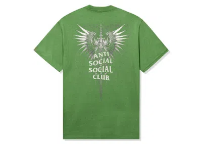 Pre-owned Anti Social Club Men's  Solace Tee Shirt In Green