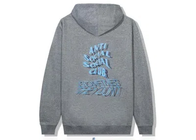 Pre-owned Anti Social Club Men's  Sometimes They Don't Hoodie In Grey