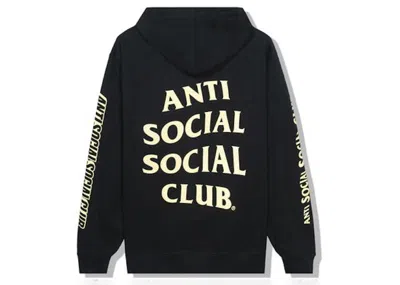 Pre-owned Anti Social Club Men's  Split Zip Hoodie In Black