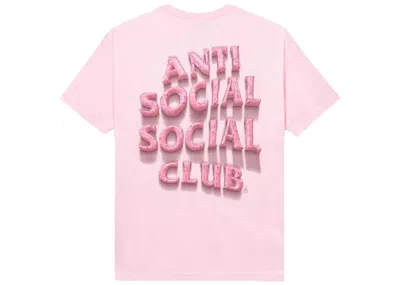 Pre-owned Anti Social Club Men's  Sprinkling Tears T-shirt In Pink