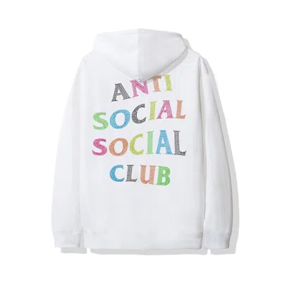 Pre-owned Anti Social Club Men's  Stud Belt Hoodie In White