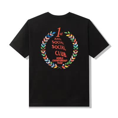 Pre-owned Anti Social Club Men's  Suzuka T-shirt In Black