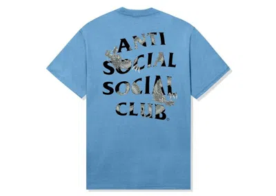 Pre-owned Anti Social Club Men's  Tatz Tee Shirt In Blue
