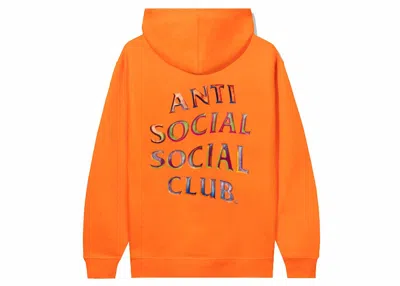 Pre-owned Anti Social Club Men's  Temporary Memory Hoodie In Orange