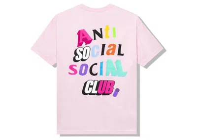 Pre-owned Anti Social Club Men's  The Real Me Tee Shirt In Pink