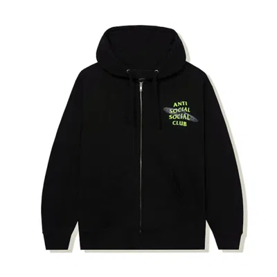 Pre-owned Anti Social Club Men's  The Shape Of Things Zip Up Hoodie In Black