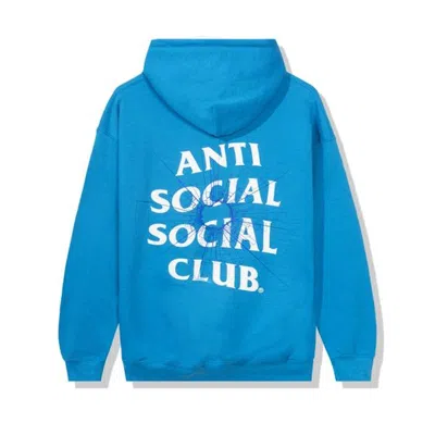 Pre-owned Anti Social Club Men's  Theories Hoodie In Sapphire In Blue