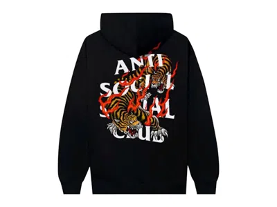 Pre-owned Anti Social Club Men's  Tiger Blood Hoodie In Black