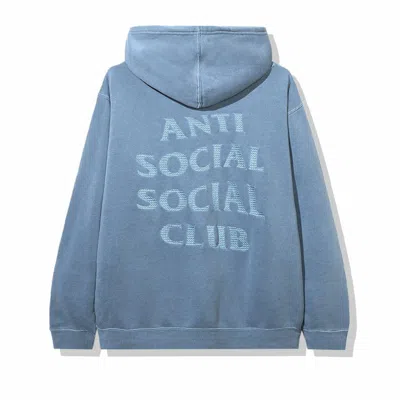 Pre-owned Anti Social Club Men's  Tone Deaf Hoodie In Blue