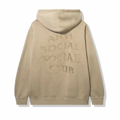 Pre-owned Anti Social Club Men's  Tone Deaf Hoodie In Sand