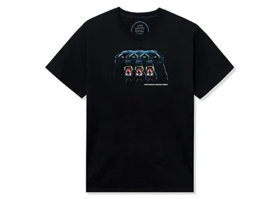 Pre-owned Anti Social Club Men's  Torn Apart Tee Shirt In Black