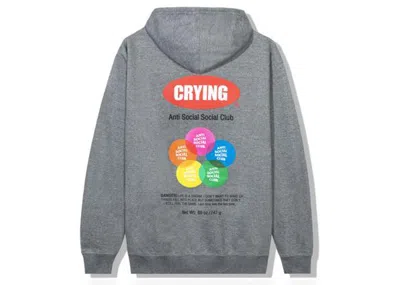 Pre-owned Anti Social Club Men's  Toy With Me Hoodie In Grey In Gray