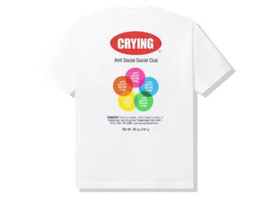 Pre-owned Anti Social Club Men's  Toy With Me Tee Shirt In White